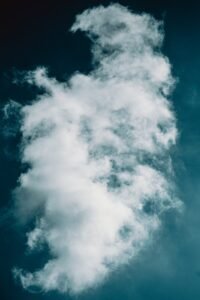 white clouds in blue sky